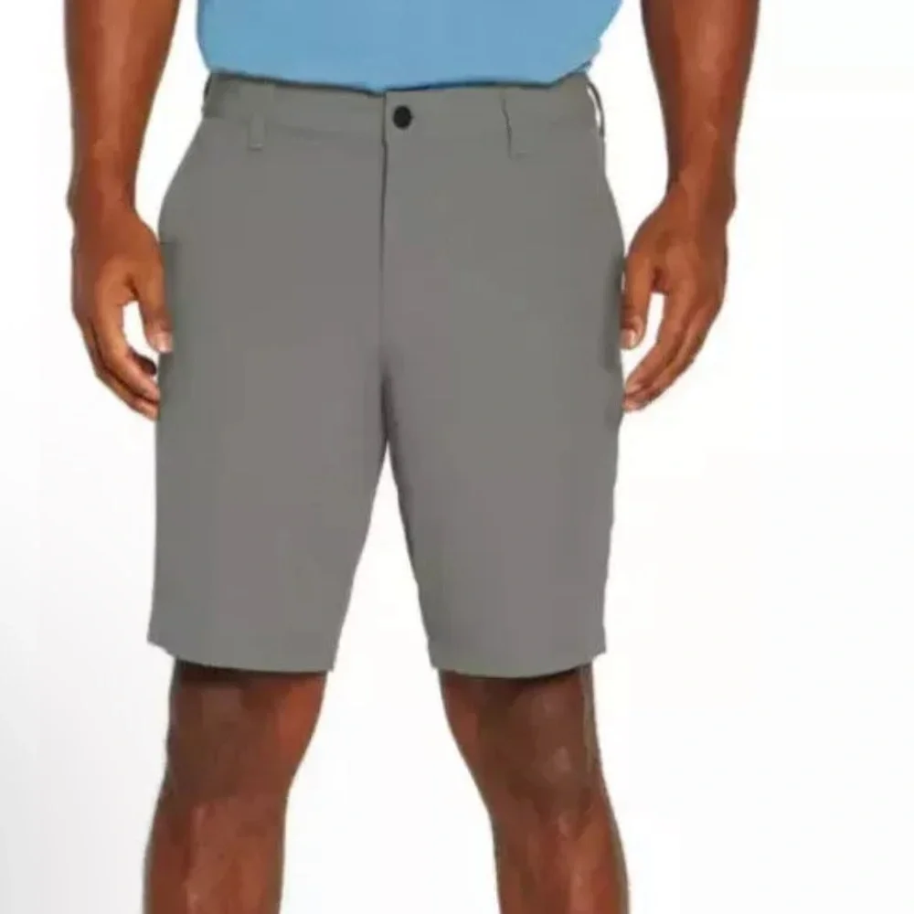 BANANA REPUBLIC Men's Gray Flat Front Golf Shorts Size 36 Pockets Outdoors